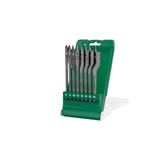 [JDWF6B08] KIT DE 8 MECHAS PALETA PARA MADERA - TAMAÑO: 6, 8, 10, 12, 16, 19, 22, 25MM