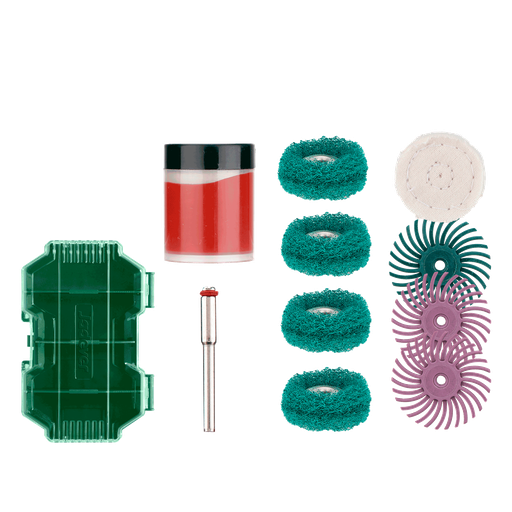 [JDRR5010] KIT DE ACCESORIOS PARA LIJADO Y PULIDO DE 10 PIEZAS PARA TALADRO - TAMAÑO DEL VÁSTAGO 1/8''