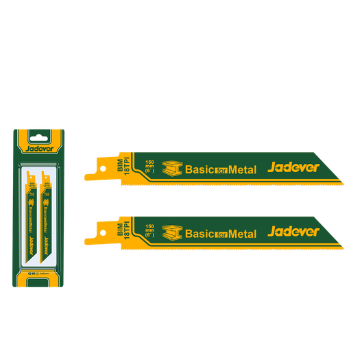 [JDJT922EF] HOJAS PARA SIERRA SABLE PARA METAL - 150MM (6'') - CANTIDAD DE DIENTES: 18TPI - 2 UNIDS/SET