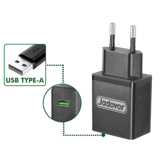 [JDFCT552-4] CARGADOR - VOLTAJE DE ENTRADA: 220-240V 50/60HZ - VOLTAJE DE SALIDA: 5V - CORRIENTE DE SALIDA: 2A - PUERTO DE CARGA: USB TIPO A