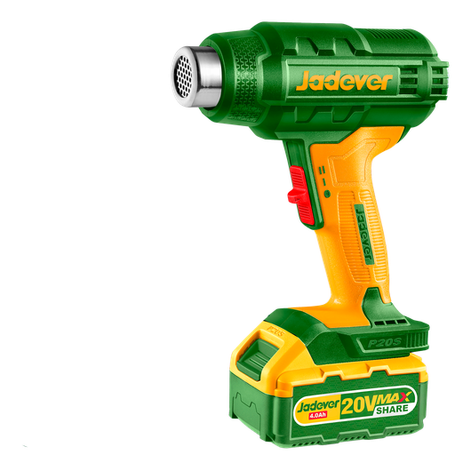 [JDKH1501] PISTOLA DE CALOR INALÁMBRICA - VOLTAJE: 20V - TEMPERATURA: 300/550°C - FLUJO DE AIRE: 100/200 L/MIN - INCLUYE: BOQUILLA REDUCTORA + BOQUILLA REFLECTORA - NO INCLUYE BATERÍA NI CARGADOR