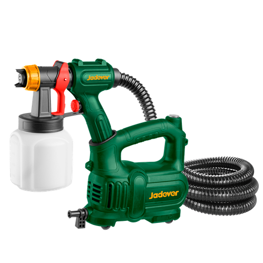 [JDEG2A50-4] PISTOLA PULVERIZADORA 550W - VOLTAJE: 220V-240V 50/60HZ - PRESIÓN DE PULVERIZACIÓN: 0,1 - 0,2BAR - FLUJO MÁXIMO: 700 ML/MIN - MÁX. VISCOSIDAD: 120DIN-S - CONTENEDOR: 800ML - LONGITUD DEL CABLE: 2,0MTS