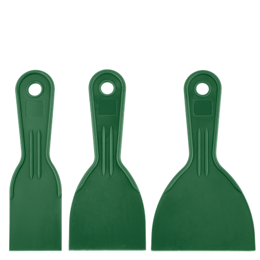[JDPT3133] KIT DE ESPÁTULAS DE PLÁSTICO 3 EN 1 - TAMAÑO: 50MM, 75MM, 100MM - MATERIAL: POLIPROPILENO