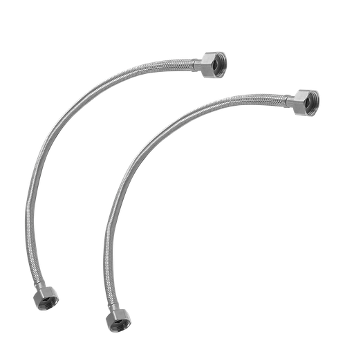 [JDZK1901] MANGUERA FLEXIBLE DE TORNILLO DE DOBLE EXTREMO - ACERO INOXIDABLE 301 - 40CM - 2 PIEZAS/BOLSA