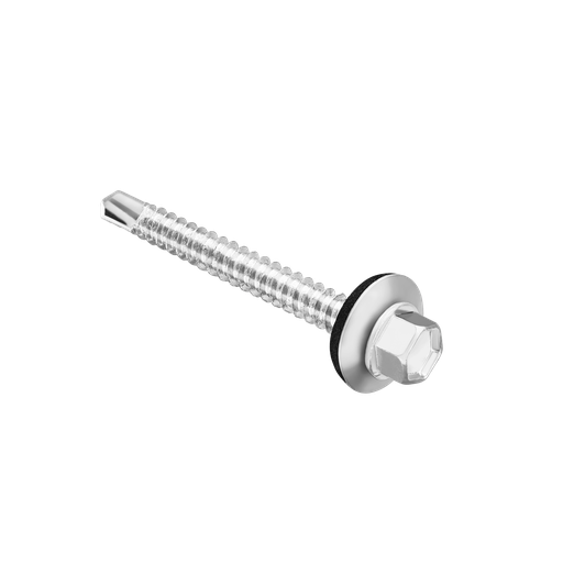 [JDXS4924] TORNILLO PUNTA MECHA - CABEZA HEXAGONAL - TAMAÑO: #12 X 1-1/2'' (5.5 X 38MM) - ACERO AL CARBONO DE ALTA CALIDAD - 150 UNIDADES / BOLSA