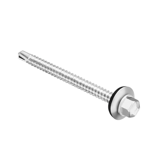 [JDXS4926] TORNILLO PUNTA MECHA - CABEZA HEXAGONAL - TAMAÑO: #12 X 2-1/2'' (5.5 X 63MM) - ACERO AL CARBONO DE ALTA CALIDAD - 100 UNIDADES / BOLSA