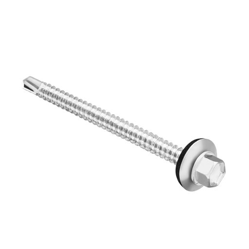 [JDXS4927] TORNILLO PUNTA MECHA - CABEZA HEXAGONAL - TAMAÑO: #12 X 3'' (5.5 X 75MM) - ACERO AL CARBONO DE ALTA CALIDAD - 80 UNIDADES / BOLSA