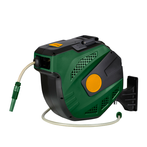 [JDVZ1520] ENROLLADOR AUTOMÁTICO DE MANGUERA DE AGUA - RETRACCIÓN LENTA Y PARADA AUTOMÁTICA - LONGITUD DE LA MANGUERA: 20+2M - TAMAÑO DE LA MANGUERA: 1/2'' - PRESIÓN DE TRABAJO: 150 PSI