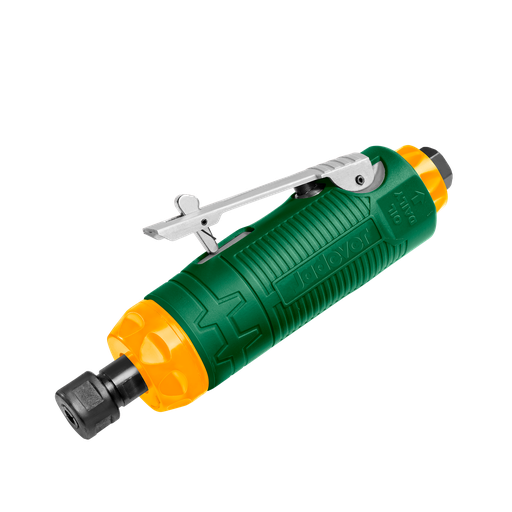 [JDAT5514] AMOLADORA NEUMÁTICA - SIN ENCHUFE RÁPIDO - TAPA DE TORNO: 6MM Y 3MM - VELOCIDAD: 22000 RPM - ENTRADA DE AIRE: 1/4'' - MANGUERA: 3/8'' - CONSUMO DE AIRE: 128,3 L/MIN - PRESIÓN DE AIRE: 6,3 BAR (90 PSI) JADEVER