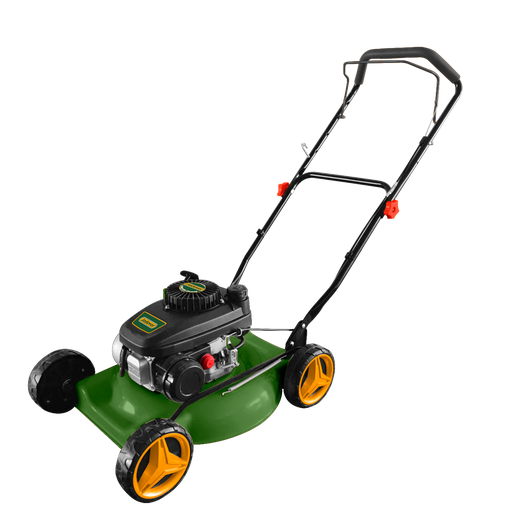 [JDGM2A18] CORTACÉSPED DE GASOLINA - 141 CC - 3,0 KW (4HP) - 2600 RPM - EMPUJE MANUAL - DESCARGA LATERAL - MOTOR 4 TIEMPOS - ALTURA DE CORTE: 25 - 75MM - ANCHO DE CORTE: 460MM (18'') - TAMAÑO DE LA RUEDA: 7''