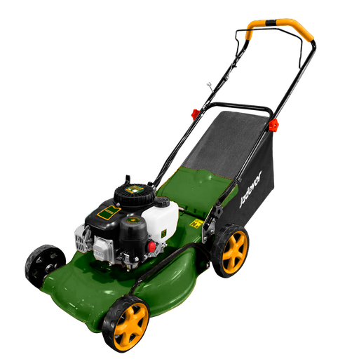 [JDGM3A18] CORTACÉSPED DE GASOLINA - 141 CC - 2,5 KW (3.5HP) - 2600 RPM - EMPUJE MANUAL - DESCARGA LATERAL - MOTOR 4 TIEMPOS - ALTURA DE CORTE: 25 - 70MM - ANCHO DE CORTE: 460MM (18'') - BOLSA DE RECOLEC. 55 L