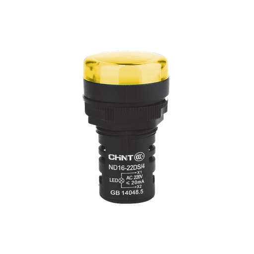 [ND16-22C/4 230V-YEL] OJO DE BUEY 22 MM COLOR AMARILLO LED CAP 230V