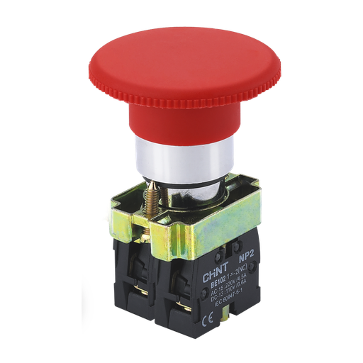 [NP2- BS644] PULSADOR DE EMERGENCIA TIPO HONGO 60 MM COLOR ROJO - 2NC