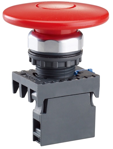 [NP8-01M/1 RED] PULSADOR TIPO HONGO DE 22 MM - NP8 - COLOR ROJO - C/1NC