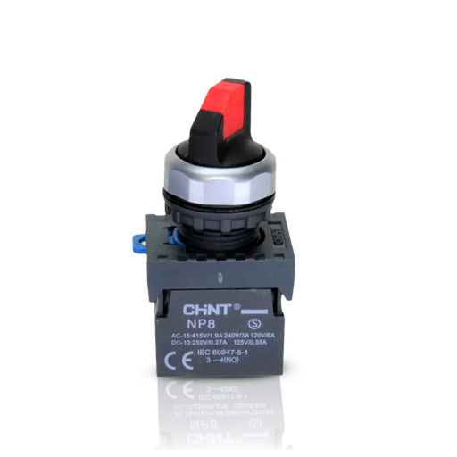 [NP8-01MD/1 RED AC/DC 24V] PULSADOR TIPO HONGO LUMINOSO DE 22 MM - NP8 - COLOR ROJO 24VCA/CC - C/1NC