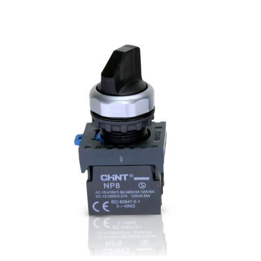 [NP8-20X/22 BLK] SELECTORA DE 2 POSICIONES 22 MM - NP8 - COLOR NEGRO - C/2NA - C/RETORNO