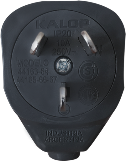 [KD44164] FICHA LATERAL DOMICILIARIA MACHO Negra - KALOP