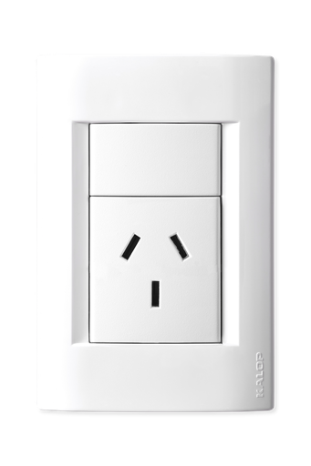 [KS40759] LLAVE CIVIL BLANCA 1 TOMA 20A - KALOP