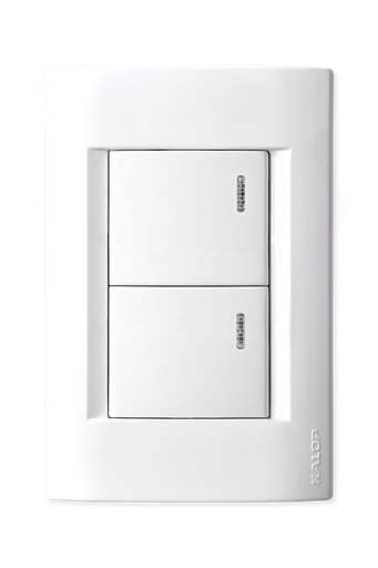 [KS40751T] LLAVE CIVIL BLANCA 2 PUNTOS MEDIO TECLÓN - KALOP