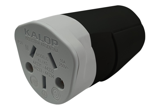 [KL44232] TOMA MÓVIL HEAVY DUTY NEGRO KALOP