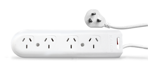 [KS50401] ZAPATILLA 4 TOMAS NOR C/CABLE 1,5 MTS BLANCO - KALOP