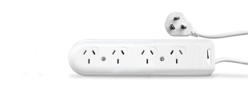 [KS50402] ZAPATILLA 4 TOMAS NOR C/CABLE 2,5 MTS BLANCO - KALOP