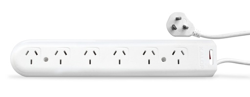 [KS50408] ZAPATILLA 6 TOMAS NOR C/CABLE 1,5 MTS BLANCO - KALOP
