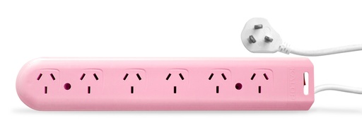 [KS50476] ZAPATILLA 6 TOMAS NOR C/CABLE 1,5 MTS ROSA - KALOP