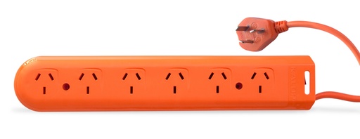 [KS50482] ZAPATILLA 6 TOMAS NOR C/CABLE 1,5 MTS NARANJA - KALOP