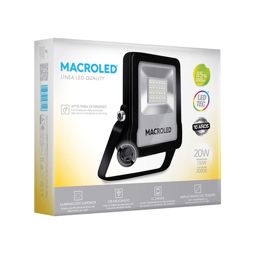 [FLSV2-20WW] Reflector PRO 20w cálido Macroled