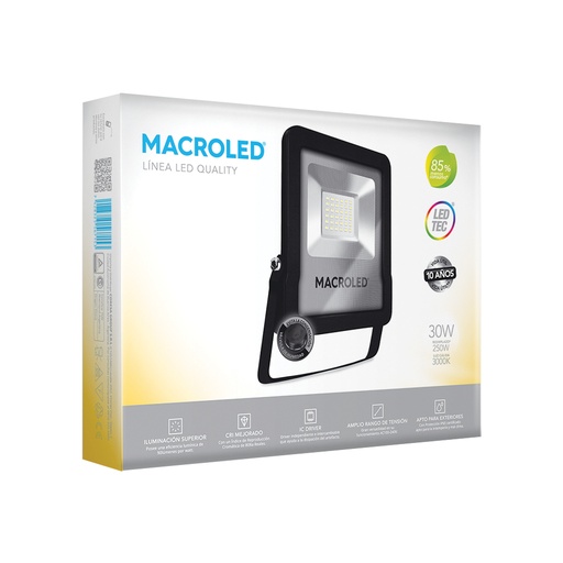 [FLSV2-30WW] Reflector PRO 30w cálido Macroled