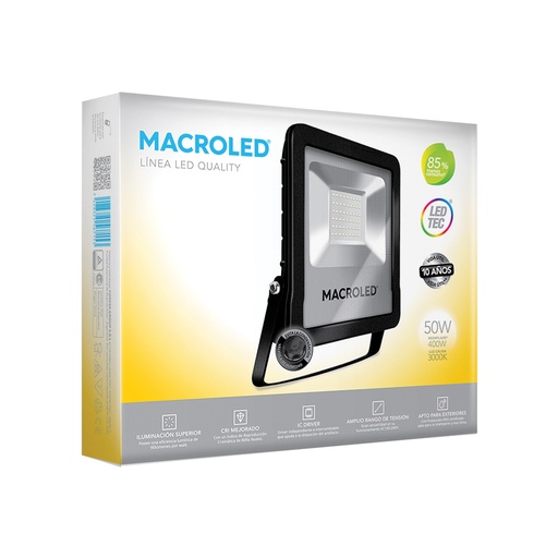 [FLSV2-50WW] Reflector PRO 50w cálido Macroled